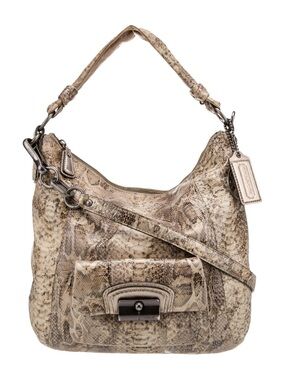 Coach Kristin Embossed Python Hobo Bag